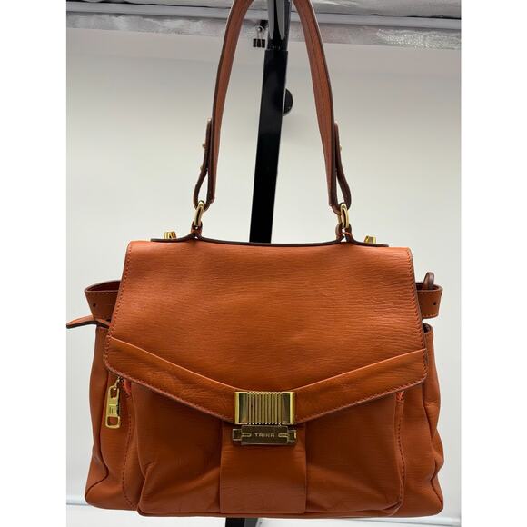 Trina Turk Leather Handbag 'Lady Catherine', Orange - Picture 1 of 10